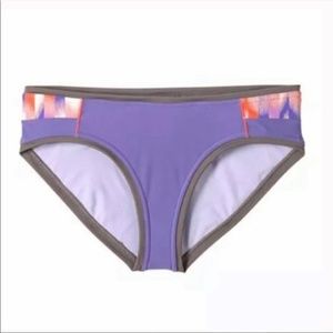 NEW Prana Milou Bottom Ultra Violet Purple Hipster Ikat Bikini L